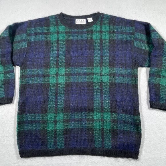 Vintage Sweater Mohair Blend Sweater Wimen Size Large‎ Blackwatch Green 1990’s - Picture 2 of 9